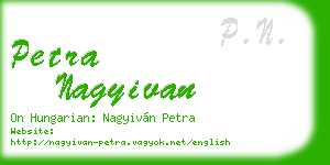 petra nagyivan business card